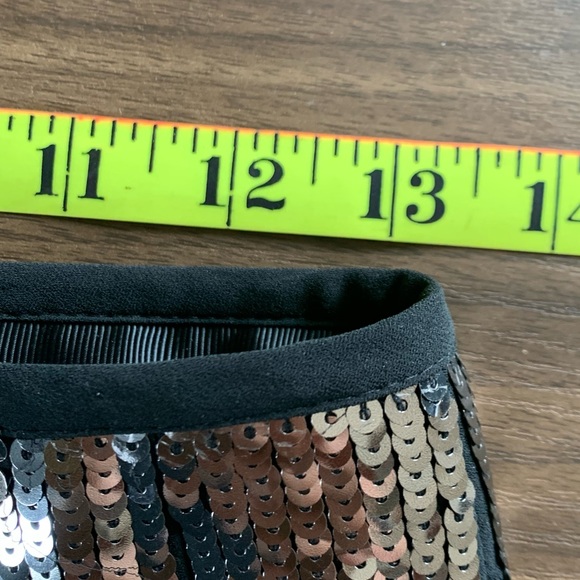 Ann Taylor SZ 2 Black/Silver Sequin Pleated Skirt | NWT - Picture 9 of 10